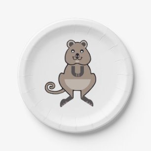 Assiettes En Carton Faune - Joyeux QUOKKA - Nature - Fête