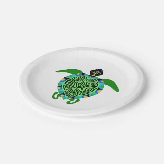 Assiettes En Carton Faune - Mer Cool TURTLE - Nature - Fête (Angle)