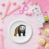 Assiettes En Carton Faune - Ours GRIZZLY Cool - Nature- Fête (Fête)