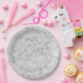 Assiettes En Carton Faux anciennes plaques en dentelle blanche (Fête)