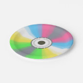 Assiettes En Carton Faux CD de geek (Angle)