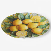 Assiettes En Carton Faux citrons siciliens 3D (Angle)