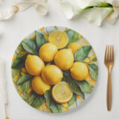 Assiettes En Carton Faux citrons siciliens 3D