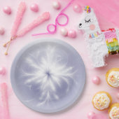 Assiettes En Carton Faux De Neige Blanc Fraîche Sur Violet (Fête)