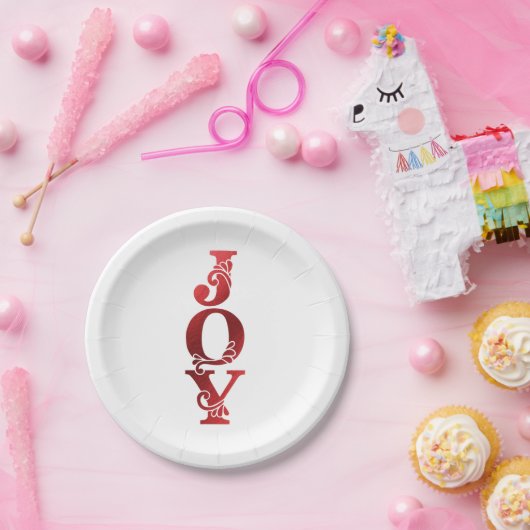 Assiettes En Carton Faux-foiled Joyeux Noël (Fête)