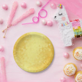 Assiettes En Carton Faux Gold Hearts Personnalisé Plaque en papier rom (Fête)