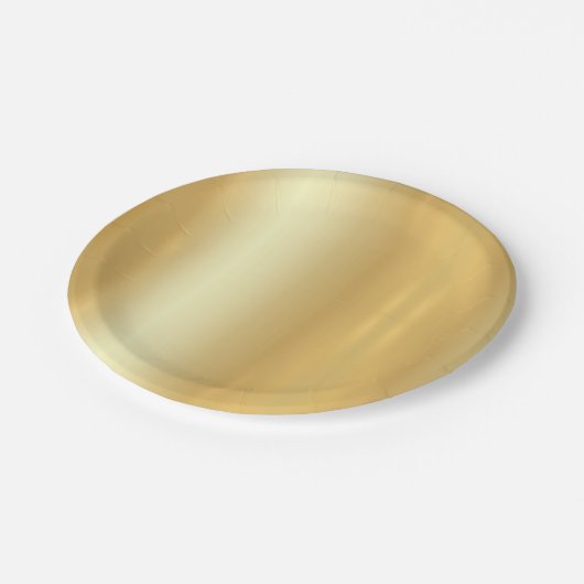 Assiettes En Carton Faux Gold tendance Élégant Simple Design Modèle (Angle)