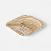 Assiettes En Carton Faux Golden Agate 21e anniversaire (Angulaire)