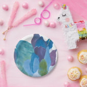 Assiettes En Carton Faux Indigo I (Fête)