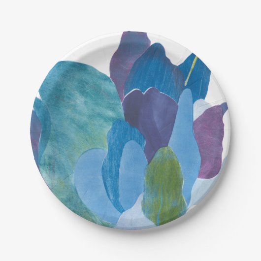 Assiettes En Carton Faux Indigo I (Devant)