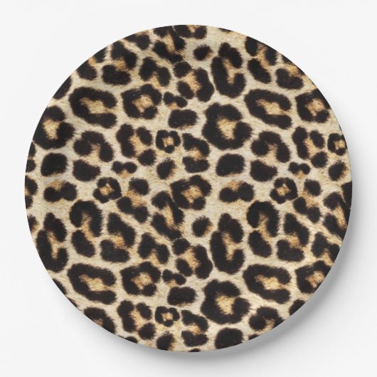 Assiettes En Carton Faux Leopard Fur (Devant)