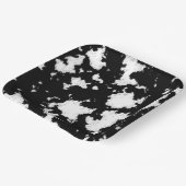 Assiettes En Carton Faux Vache Impression noir et blanc (Angulaire)