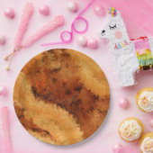 Assiettes En Carton Faux Walnut Burel Pattern  (Fête)