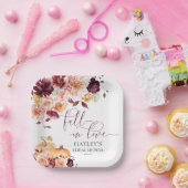 Assiettes En Carton Faye Bourgogne Tombe Amoureux Fête des mariées Aut (Fête)