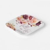 Assiettes En Carton Faye Bourgogne Tombe Amoureux Fête des mariées Aut (Angulaire)