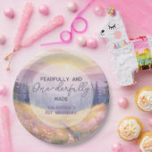 Assiettes En Carton Fearfully and Onederfully Made Girl First Birthday (Fête)