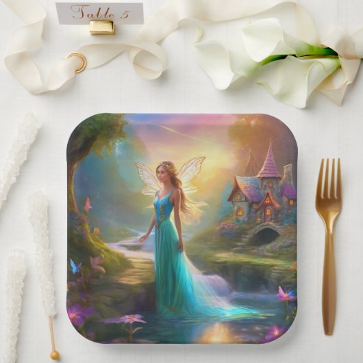 Assiettes En Carton Fée (Mariage)