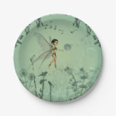 Assiettes En Carton Fée avec le pissenlit (Devant)