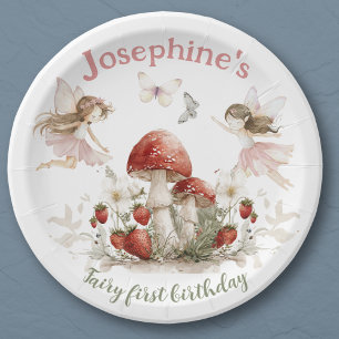 Assiettes En Carton fée de jardin fantaisiste pour la première année d