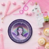 Assiettes En Carton Fée de pluie violette (Fête)