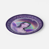 Assiettes En Carton Fée de pluie violette (Angle)