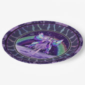 Assiettes En Carton Fée de pluie violette (Angle)