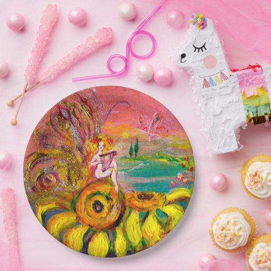 Assiettes En Carton FÉE DES TOURNE-SOLS Fantaisie (Fête)