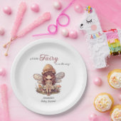 Assiettes En Carton Fée enchantée avec champignons Baby shower fille (Fête)