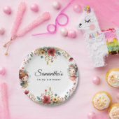 Assiettes En Carton Fée enchantée Jardin Fille fête d'anniversaire (Fête)