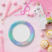 Assiettes En Carton Fée Ethereal | Rainbow Ombre Pastel Sheen (Fête)