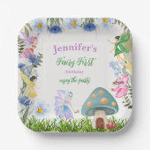Assiettes En Carton Fée Fée Fée Fée d'anniversaire Fées et Fleurs n'im (Recto)