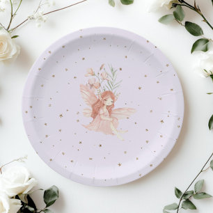 Assiettes En Carton Fée Magique Premier Anniversaire Enchanté Lilas