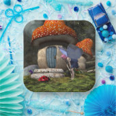 Assiettes En Carton Fée mignonne à cheveux roses rencontre Ladybug (Fête)