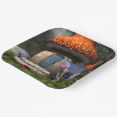 Assiettes En Carton Fée mignonne à cheveux roses rencontre Ladybug (Angulaire)