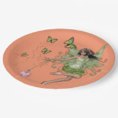 Assiettes En Carton Fée papillon (Angle)