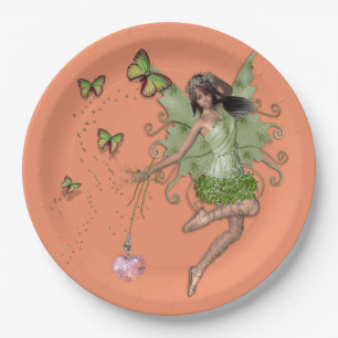 Assiettes En Carton Fée papillon