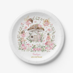 Assiettes En Carton Fée Whimsical Rose Floral Tea Party Anniversaire