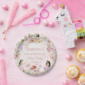 Assiettes En Carton Fées de mûres Whimsical Anniversaire Fleur sauvage (Fête)