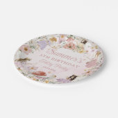 Assiettes En Carton Fées de mûres Whimsical Anniversaire Fleur sauvage (Angle)