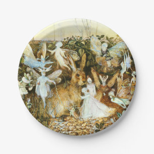Assiettes En Carton Fées et lapin
