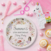 Assiettes En Carton Fées Whimsical Anniversaire Fleur Jardin prairie (Fête)