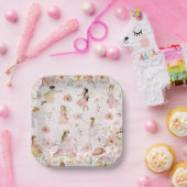 Assiettes En Carton Fées Whimsical Anniversaire Fleur Jardin prairie (Fête)