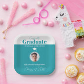 Assiettes En Carton Félicats Classe de diplômés de 2023 (Fête)