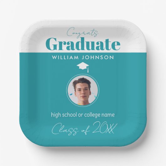 Assiettes En Carton Félicats Classe de diplômés de 2023 (Recto)