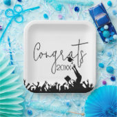 Assiettes En Carton Félicitations À La Diplôme Avec Casquette (Fête)