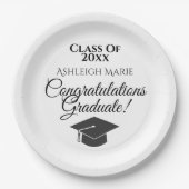 Assiettes En Carton Félicitations à la fête des diplômés (Devant)