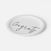 Assiettes En Carton Félicitations à White (Angle)