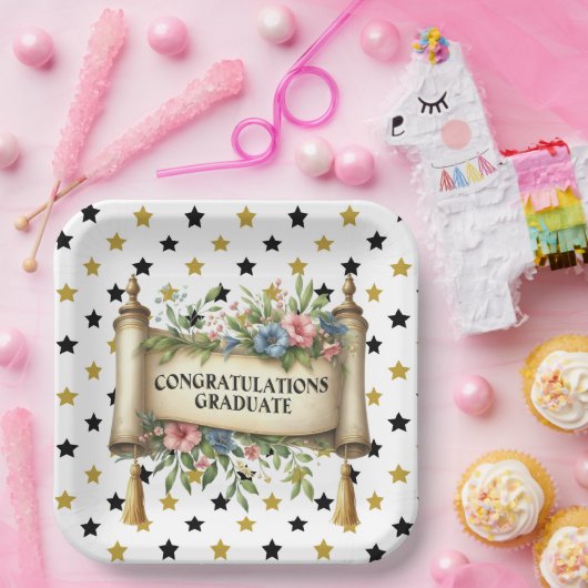 Assiettes En Carton Félicitations aux diplômés (Fête)