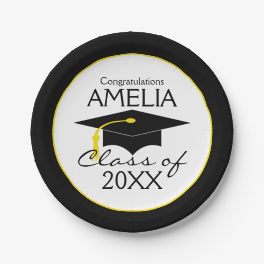 Assiettes En Carton Félicitations aux diplômés (Devant)