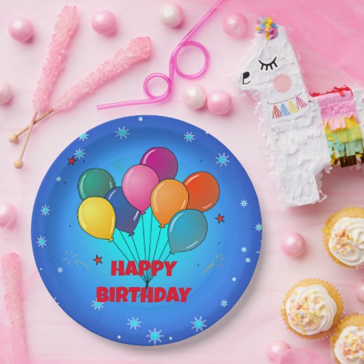 Assiettes En Carton Félicitations ! ciel étoilé festif, (Fête)